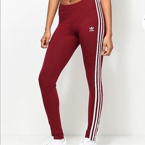 Maroon Adidas Tights